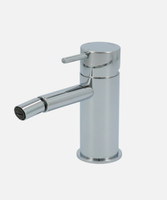 Hotbath Cobber bidetmengkraan L-uitloop zonder waste geborsteld nikkel CB018GN