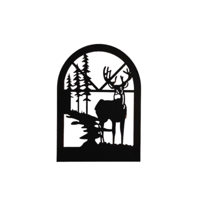 Muurhanger met kerstfiguren 24led classic op batterij met timer ip20 3x25x30 cm zwart Anna's Collection - Annas collection - thumbnail