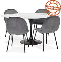 ALTEREGO CHAMAN Eettafel - Wit - thumbnail