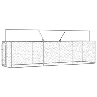 VidaXL Hondenkennel voor buiten met dak 400x100x150 cm - thumbnail