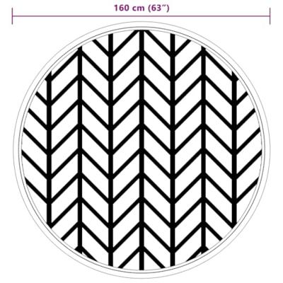 VidaXL Buitenkleed arakil ø160 cm polypropeen grijs VidaXL Buitenkleed arakil ø160 cm polypropeen grijs