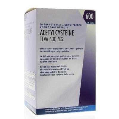 Teva Acetylcysteine 600mg 30 Sachets