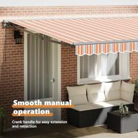 VidaXL Inklapbaar zonnescherm blauw en oranje 400 × 300 cm - thumbnail