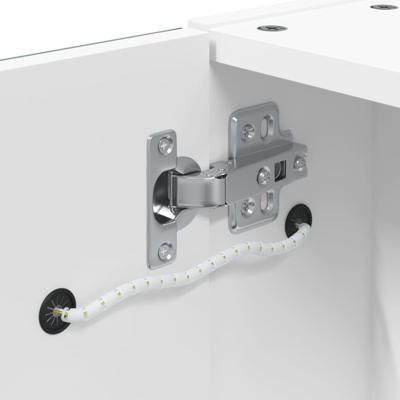 Badkamerkast met spiegel en LED 45x13x52 cm wit