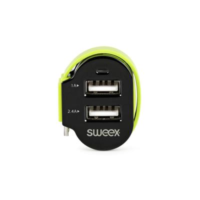 Autolader 3-Uitgangen 6 A 2x USB / Micro-USB Zwart/Groen Autolader 3-Uitgangen 6 A 2x USB / Micro-USB Zwart/Groen