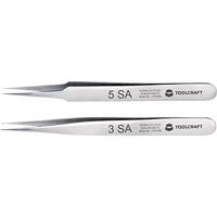 TOOLCRAFT TO-5861034 Pincetset 2-delig Spits, superfijn 120 mm - thumbnail