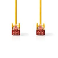 Nedis CAT6 Netwerkkabel | RJ45 Male | RJ45 Male | S/FTP | 0.25 m | Rond | LSZH | Geel | Label - CCGL85221YE025 - thumbnail