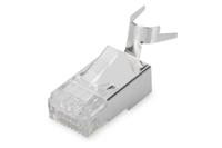 Digitus DN-219604 Digitus CAT 6A modulaire stekker voor ronde kabel, afgeschermd, 100 stuks DN-219604 RJ45, stekker Aantal polen (sensoren) 8P8C Zilver, - thumbnail