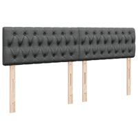 Boxspring met matras stof donkergrijs 200x200 cm - thumbnail
