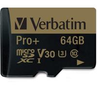 Micro SD kaart met adapter Verbatim Pro+ 64 GB - thumbnail