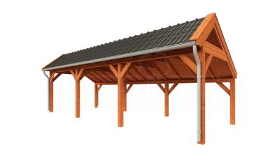 Trendhout Kapschuur De Stee 900x360 cm- Kapschuurdak- Onbehandeld lariks Douglas hout- Trendhout Trendhout Kapschuur De Stee 900x360 cm- Kapschuurdak- Onbehandeld lariks Douglas hout- Trendhout