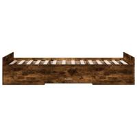Bedframe met lades bewerkt hout gerookt eikenkleurig 90x190 cm - thumbnail