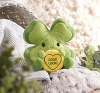 Love Hearts Klaver knuffel - Good Luck - 18 cm - thumbnail