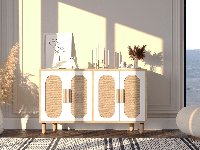 Dressoir ONVERA 4 deuren wit/saphire eik - thumbnail