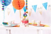 Folieballon Taart Topper Regenboog Cijfer 3 - 13 cm - thumbnail