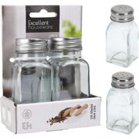 Excelent Houseware Peper-en zout set glas - thumbnail
