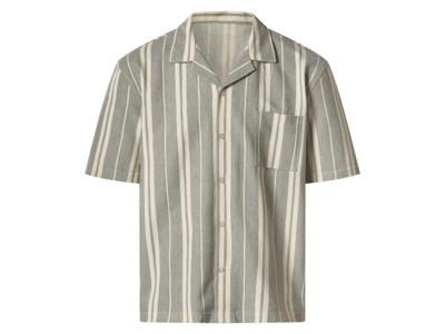 esmara Men Heren overhemd (Groen/wit, XL)