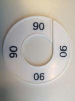 Maatring 9cm wit/zwart 90 - thumbnail