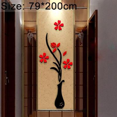 Creatieve vaas 3D acryl stereo muur stickers TV achtergrond muur corridor Home Decoratie grootte: 79x200x4cm