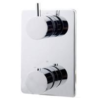 Afbouwdeel tbv douchekraan Wiesbaden Caral | Thermostaatkraan | 2-weg | Rond | Chroom - thumbnail