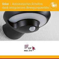 Paulmann Bordola 94855 Wandlamp op zonne-energie met bewegingsmelder LED LED vast ingebouwd 3.5 W Antraciet - thumbnail