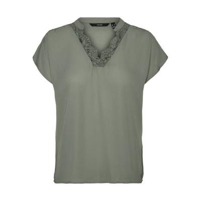 VERO MODA CURVE top VMMAPLE van gerecycled polyester olijfgroen VERO MODA CURVE top VMMAPLE van gerecycled polyester olijfgroen
