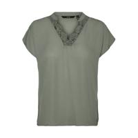 VERO MODA CURVE top VMMAPLE van gerecycled polyester olijfgroen - thumbnail