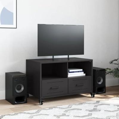 Tv-meubel 68x39x43,5 cm staal zwart