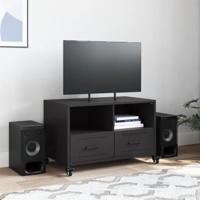 Tv-meubel 68x39x43,5 cm staal zwart - thumbnail