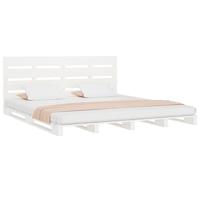 Bedframe zonder matras massief grenenhout wit 120x200 cm - thumbnail
