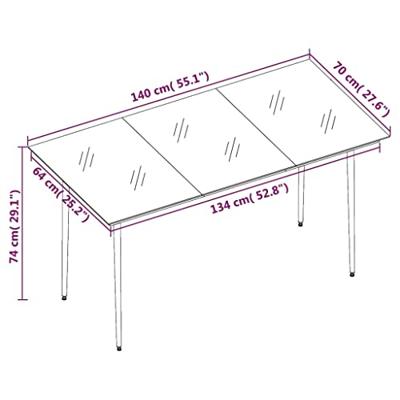 7-delige Tuinset donkergrijs