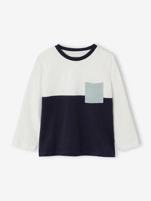 Colorblock jongensshirt mintgroen