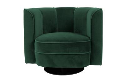 Dutchbone Draaibare Fauteuil 'Flower', kleur Groen Dutchbone Draaibare Fauteuil 'Flower', kleur Groen