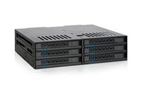 Icy Dock MB326SP-B 6x2,5 SATA hot swap Rack (1U) Zwart disk array - thumbnail
