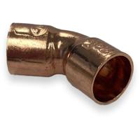 Riko Bocht Roodkoper 15 x 15 mm 45 graden - thumbnail