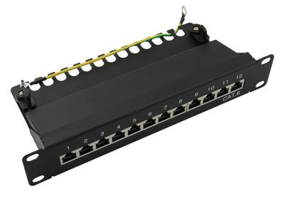 LogiLink NP0046 12 poorten Patchpaneel 254 mm (10) CAT 6 1 HE Meerdere kleuren Ingericht LogiLink NP0046 12 poorten Patchpaneel 254 mm (10) CAT 6 1 HE Meerdere kleuren Ingericht
