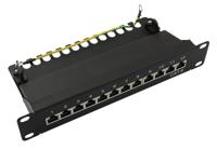 LogiLink NP0046 12 poorten Patchpaneel 254 mm (10) CAT 6 1 HE Meerdere kleuren Ingericht - thumbnail