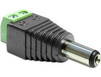 Delock 65487 DC (stroom) Adapter [1x DC-stekker 5,5 - 1x 2-polig] Zwart, Groen 0 mm - thumbnail