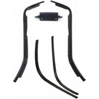 Edge Sierstripset beenschild en treeplank vespa primavera, sprint 5 delig mat zwart - thumbnail