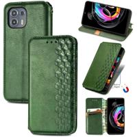 Voor Motorola Edge 20 Lite Cubic Grid Pressed Horizontale Flip Magnetische PU-lederen tas Met Houder & Card Slots & Portemonnee - thumbnail