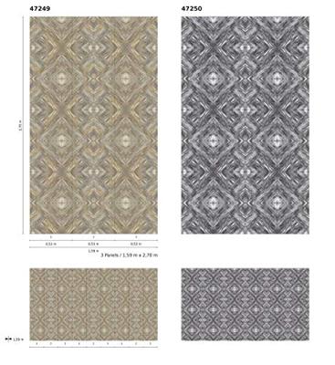 Noordwand Smart Art Easy Fotobehang hout in sierlijk ruitpatroon 47249