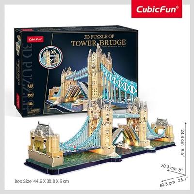 Cubic Fun 3D Puzzel Tower Bridge + LED Verlichting 222 Stukjes