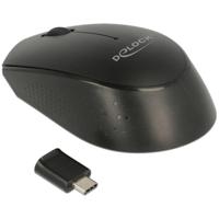 Delock 12526 Muis USB Optisch Zwart 2 Toetsen 1000 dpi - thumbnail