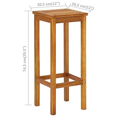 3-delige Balkonbarset massief acaciahout