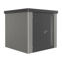 Metalen berging Neo - Enkele deur - Kwartsgrijs/donkergrijs - 1A (180x180 cm) - thumbnail