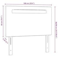 Hoofdbord met LED -striplichten Cappuccino 100 cm PVC - thumbnail