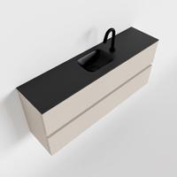 MONDIAZ ADA 120cm toiletmeubel linen. LEX wastafel urban midden 1 kraangat - thumbnail