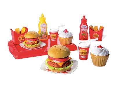 Ecoffier Ecoiffier 100% chef hamburgerset - 25dlg. Ecoffier Ecoiffier 100% chef hamburgerset - 25dlg.