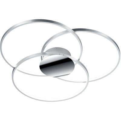 LED Plafondlamp - Plafondverlichting - Trion Sidon - 40W - Warm Wit 3000K - Dimbaar - Rond - Mat Grijs - Aluminium LED Plafondlamp - Plafondverlichting - Trion Sidon - 40W - Warm Wit 3000K - Dimbaar - Rond - Mat Grijs - Aluminium