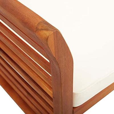 Tuinbank met kussen 3-zits 150 cm massief acaciahout